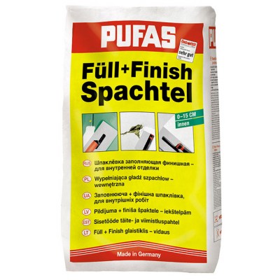 Шпатлевка финишная гипсовая Pufas Full+Finish Spachtel 20кг