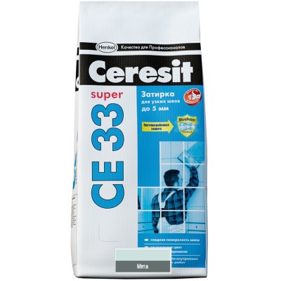 Затирка Церезит / Ceresit СЕ 33 Super 2кг мята