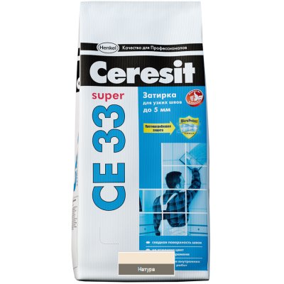 Затирка Церезит / Ceresit СЕ 33 Super 2кг натура